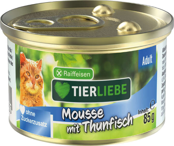 TIERLIEBE Katzen-Nassfutter Mousse Adult Thunfisch